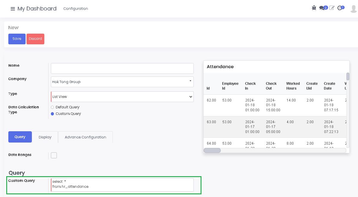 List View Custom Query